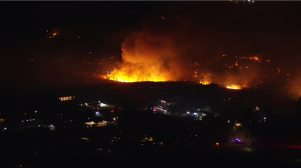 Firefighters Combat Clay Fire in Santa Ana River Bottom