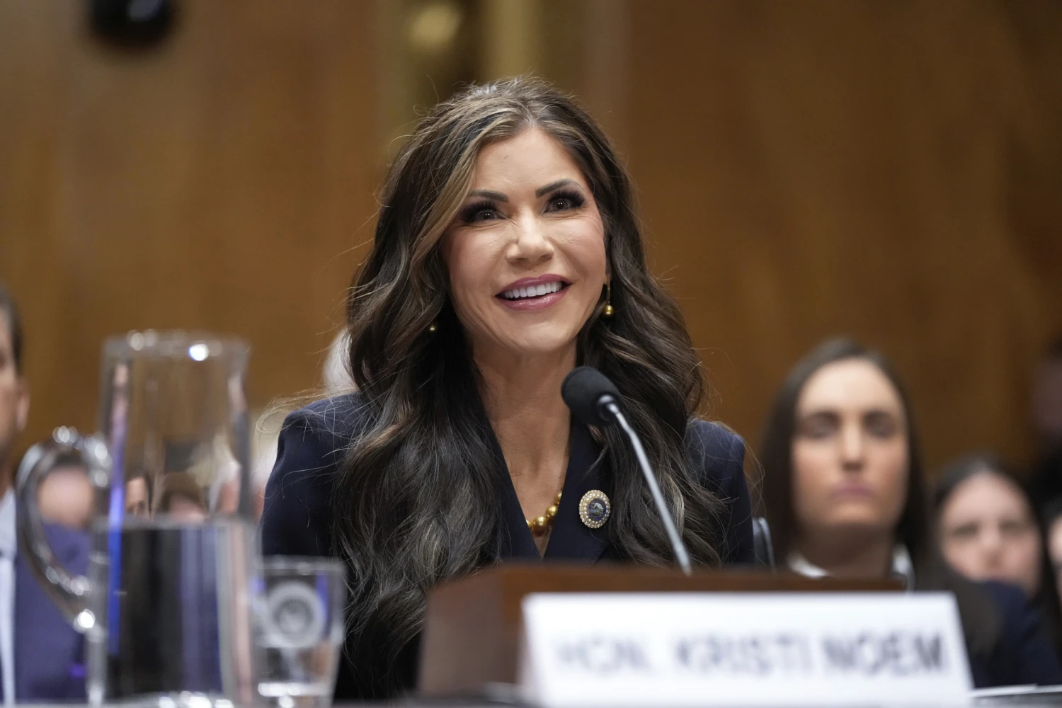 Noem Arrives for Senate Confirmation Hearing